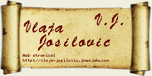 Vlaja Jošilović vizit kartica